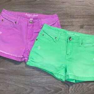 Justice Girls Size 14R Jean Shorts (2 pairs)